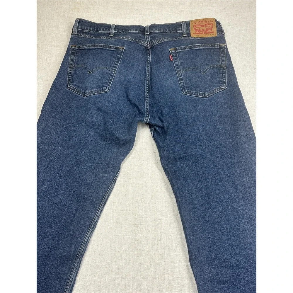 Levi's‎ 505 Jeans Mens 38x32 Blue Medium Wash Denim Regular Fit Stretch Straight